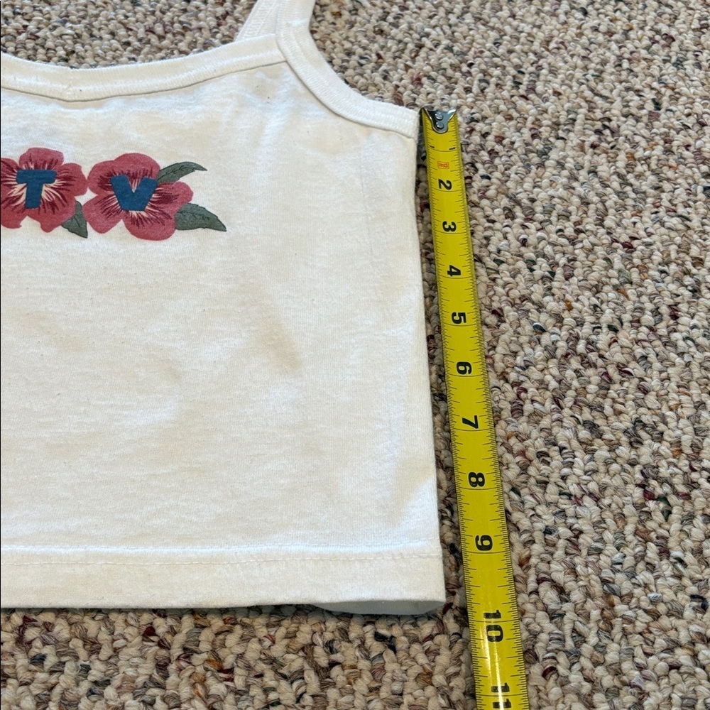 OTV Sport Floral Embroidered White Crop Top. Child’s Medium. Y2K - Picture 6 of 7